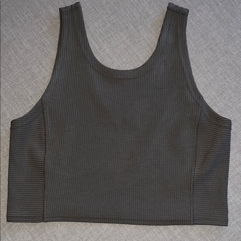 Lululemon Softstreme Ribbed Black Tank Top
